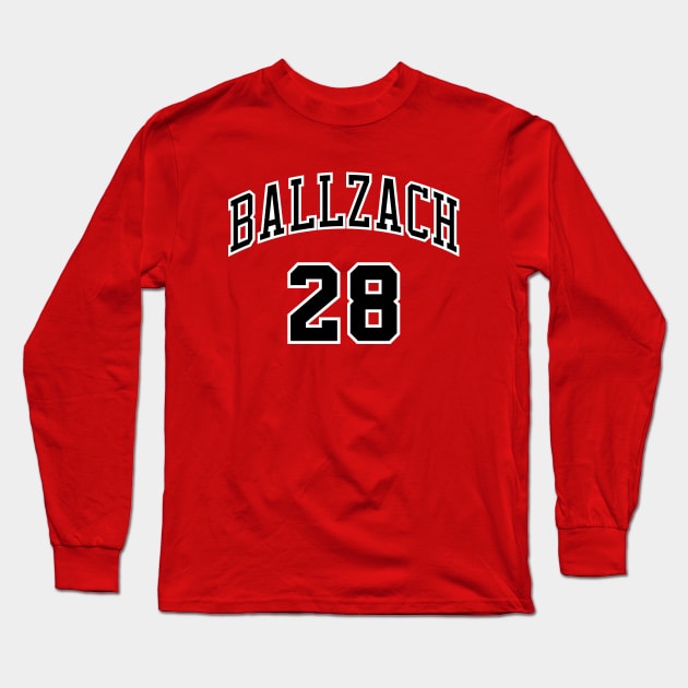 BallZach - Red Long Sleeve T-Shirt by KFig21